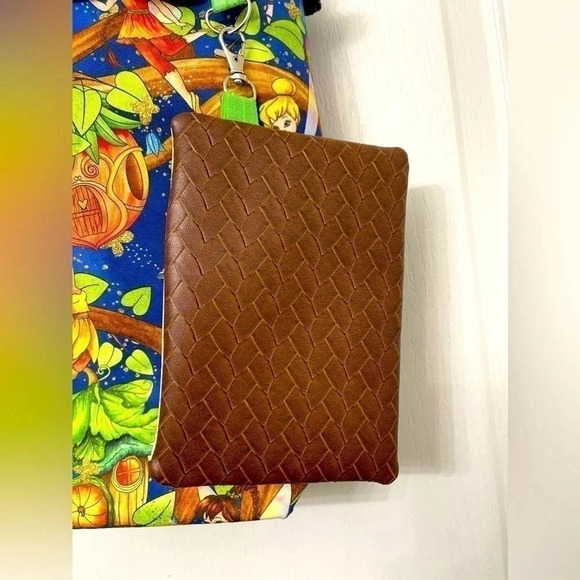 Tinker Bell Fairy Themed Custom Made Purse Tote and Matching Attached Zipper Bag - Picture 4 of 12